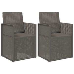 vidaXL Tuin Eetstoelen 2 st Lichtgrijs PP