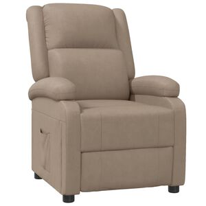 vidaXL Fauteuil verstelbaar kunstleer cappuccinokleurig