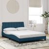 vidaXL Bedframe zonder matras "Hanko" fluweel blauw 140x190 cm