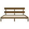 vidaXL Bedframe met hoofdbord massief hout honingbruin 200x200 cm