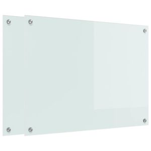 vidaXL Keuken Achterwand Wit 80 x 60 cm gehard glas