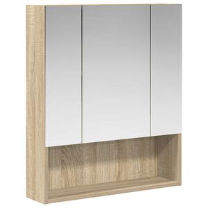 vidaXL Badkamer spiegelkast met plank Sonoma Eiken 60 x 14.5 x 70 cm