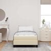 vidaXL Boxspringbed met matras Cr&egrave;me 90 x 190 cm Stof