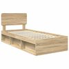 vidaXL Bedframe met hoofdeinde Sonoma 100 x 200 cm Massief grenenhout