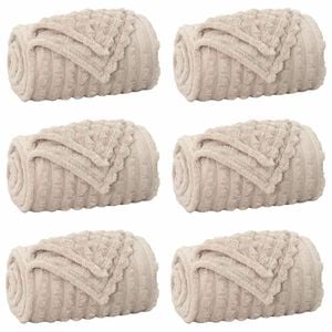 vidaXL Kleden 6 st Beige 150 x 130 cm 2.85 kg Fleece