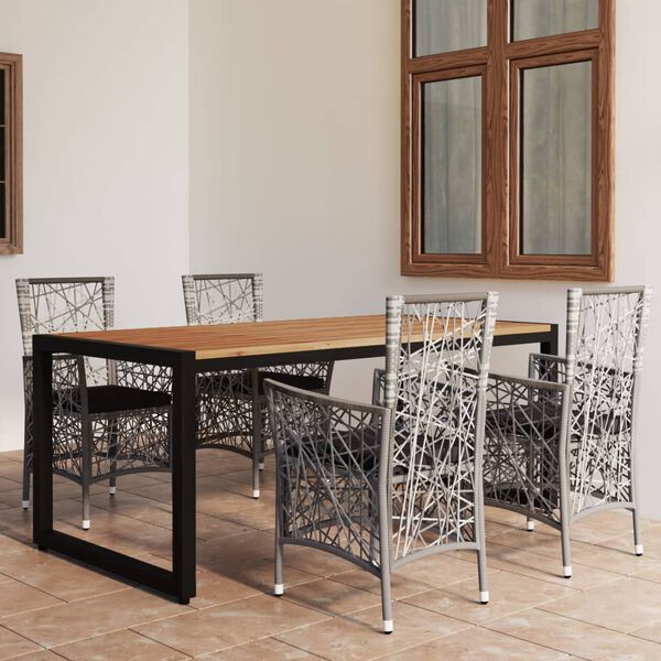 vidaXL 5-delige Tuinset grijs