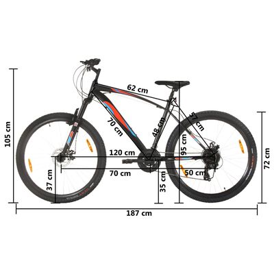 Attent veronderstellen personeelszaken vidaXL Mountainbike 21 versnellingen 29 inch wielen 48 cm frame zwart  kopen? | vidaXL.nl