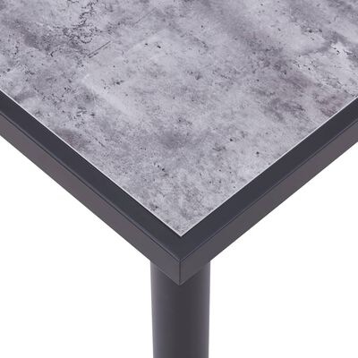 vidaXL Eettafel 180x90x75 cm MDF zwart en betongrijs