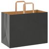 vidaXL Papieren zakken 50 st met hengsels 32x17x25 cm zwart
