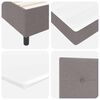 vidaXL Boxspringbed met hoofdeinde Taupe 140 x 200 cm Stof