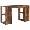 vidaXL Bureau met Opslag Gerookt eiken 130 x 50,5 x 75 cm Bewerkt hout