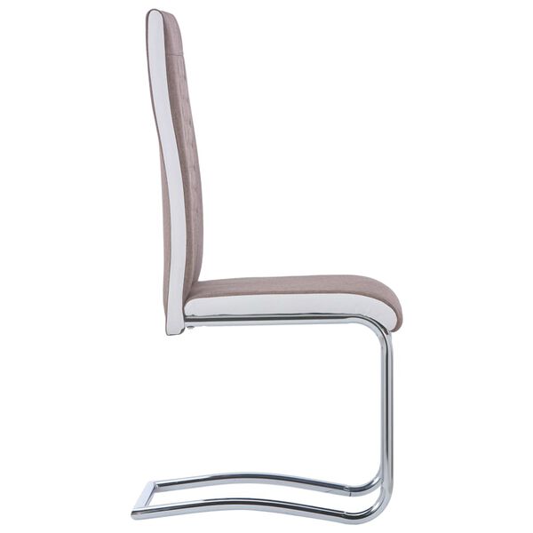 vidaXL Eetkamerstoelen 4 st stof bruin