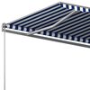 vidaXL Luifel vrijstaand automatisch 600x300 cm blauw en wit