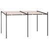 vidaXL Prieel met uittrekbaar dak 400x300x233 cm cr&egrave;mekleurig