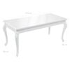 vidaXL Eettafel 179x89x81 cm hoogglans wit