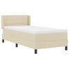 vidaXL Boxspringbed met matras Cr&egrave;me 200 x 90 cm Polyester