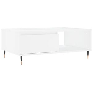 vidaXL Salontafel 90x60x35 cm bewerkt hout wit