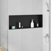 vidaXL Douche Niche Zwart 90 x 30 x 9,5 cm Roestvrij staal