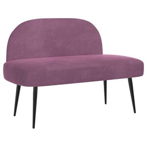 vidaXL Beklede bank met rugleuning Paars 110 x 60 x 76 cm Fluweel