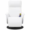vidaXL Massage Recliner Stoel Wit 71 x 90 x 105 cm Nep Leer