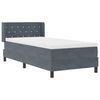 vidaXL Boxspringbed met matras Donkergrijs 200 x 100 cm Fluweel