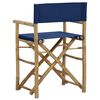 vidaXL Regisseursstoelen 2 st inklapbaar blauw bamboe en stof