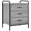 vidaXL Nachtkastje Grijs Sonoma 48 x 36,5 x 60 cm Bewerkt hout