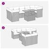 vidaXL 8-delige Loungeset met kussens poly rattan grijs