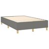 vidaXL Boxspring bed 120x200 cm stof donkergrijs