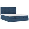 vidaXL Ottoman bed met matrassen 200x200cm stof blauw