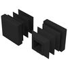 vidaXL Einddoppen 2 st Zwart 15 x 15 x 15 mm PP