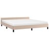 vidaXL Bedframe met hoofdeinde zonder matras Cappuccino 180x200 cm