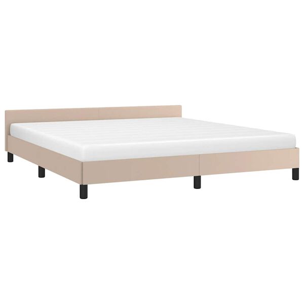 vidaXL Bedframe met hoofdeinde zonder matras Cappuccino 180x200 cm