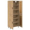 vidaXL Hoge kast 2 pcs Artisan Eiken 69,5 x 34 x 180 cm Bewerkt hout