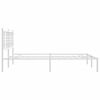 vidaXL Bedframe met hoofdbord metaal wit 160x200 cm