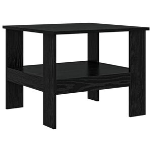 vidaXL Salontafel Zwart Eiken 57 x 55 x 45 cm Bewerkt hout
