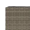 vidaXL Plantenbakken met 2 potten 2 st 90x20x40 cm poly rattan grijs