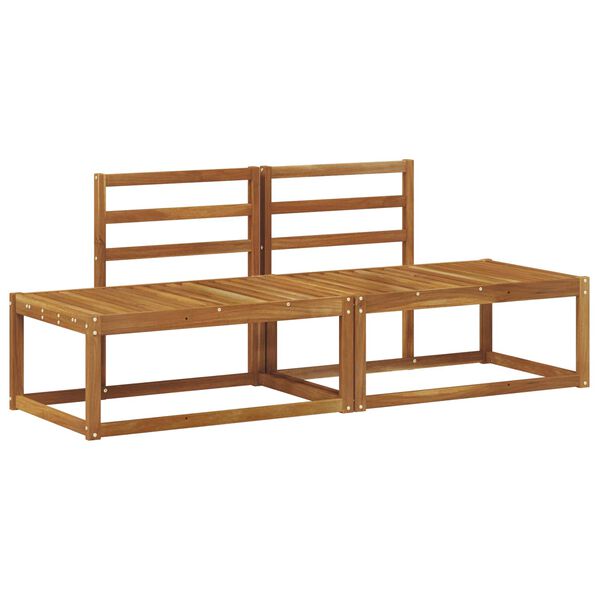 vidaXL Buiten Eind Sofa 2 Stuk Naturel 182,5 x 63 x 73 cm