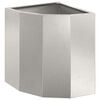 vidaXL Hoek Plantbak zilver 30 x 30 x 35 cm Roestvrij staal