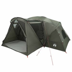 vidaXL Trekkingtent met waterdichte regenfly 10-persoons Legergroen