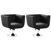 vidaXL Barstoelen 2 st kunstleer zwart
