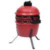vidaXL Kamado barbecue 2-in-1 56 cm keramiek rood