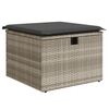 vidaXL 9-delige Loungeset met kussens poly rattan lichtgrijs