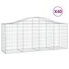 vidaXL Schanskorven 40 st gewelfd 200x50x80/100 cm ijzer