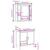 vidaXL 2-delige Badkamermeubelset bewerkt hout gerookt eikenkleurig