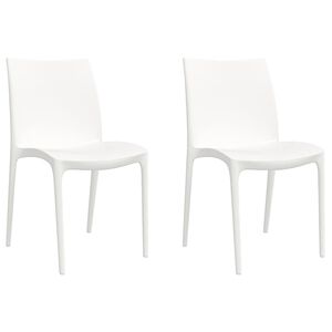 vidaXL Tuinstoelen 2 st 50x46x80 cm polypropeen wit