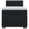 vidaXL Boxspring met matras fluweel zwart 100x200 cm