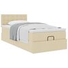 vidaXL Ottoman bed met matras 90x190cm stof crèmekleurig