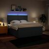 vidaXL Boxspring met matras stof blauw 180x200 cm