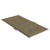 vidaXL Stoelkussens 4 st lage rug 100x50x4 cm stof gem&ecirc;leerd taupe
